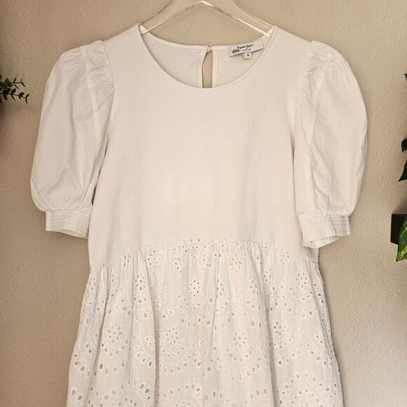 Peter Som Collective Rent the Runway White Combo Eyelet Dress Mini Sz 6 $360 - Picture 5 of 11